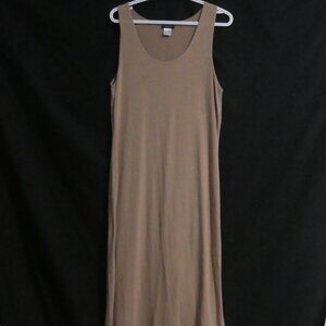 VENUS | large | Beige Sleeveless Maxi Dress | Slit Bottom Side | Preloved